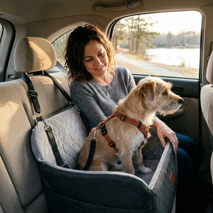 Safe-Ride Dog Car Seat with Safety Tether